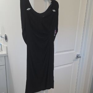 R&M Richards Black Backless Dress